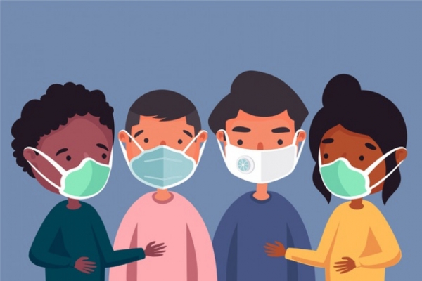 Uso de máscaras no ambiente de trabalho